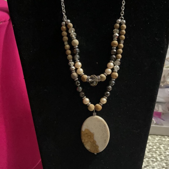 Multi-gem necklace 16/19”+2”extender - Picture 3 of 4